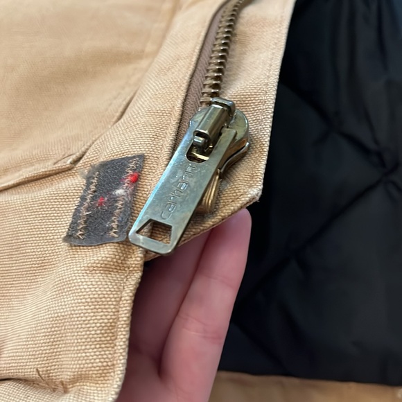 Vtg 90s Carhartt Quilt Lined Chore Coat - Picture 12 of 14